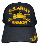 ARMY Armor Hat Baseball Cap Black and Gold with Logo Emblem Mens Headwear