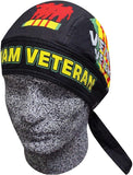Vietnam Veteran Bandana Dorag with Sweatband Motorcycle Skull Cap