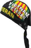 Vietnam Veteran Bandana Dorag with Sweatband Motorcycle Skull Cap