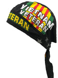 Vietnam Veteran Bandana Dorag with Sweatband Motorcycle Skull Cap