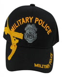 ARMY MP Hat Military Police Baseball Cap Black and Gold with Logo Emblem Mens Headwear