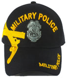 ARMY MP Hat Military Police Baseball Cap Black and Gold with Logo Emblem Mens Headwear
