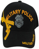 ARMY MP Hat Military Police Baseball Cap Black and Gold with Logo Emblem Mens Headwear