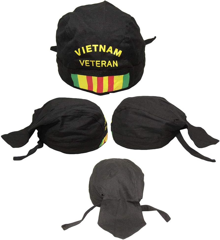 Military Do-Rag Bandana - Army Navy Air Force Marine Vietnam Vet Skull Cap