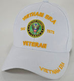 US Army Vietnam Era Veteran Hat White Baseball Cap Officially Licensed