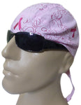 CLEARANCE Pink Ribbon Paisley Head Wrap Breast Cancer Awareness Womens Doo Rag Durag Skull Cap Cotton Sporty Motorcycle Hat
