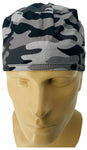 Camouflage Nursing Scrub Hat Scrubs Cap, Cotton, Gray Camo with Black