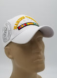 Vietnam Veteran U.S. Marine Corps Hat, United States Marines White Baseball Cap, Officially Licensed