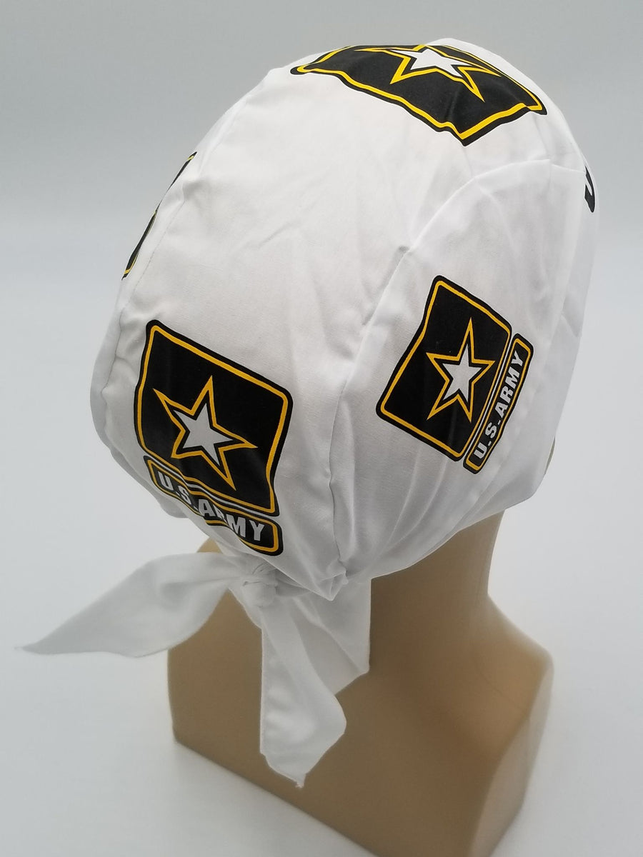 US ARMY Dorag Doo Rag, Bandana Head Wrap with Sweatband, Made in