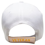 Army Vietnam Veteran White Baseball Cap Military Vet Adjustable One Size Hat