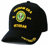 Vietnam ERA Army Veteran Hat Military Baseball Cap, Mens Womens, Black