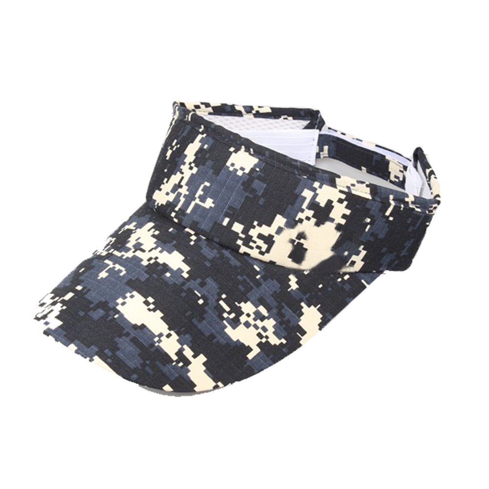 Camouflage Golf Visor Hunting Visors Military Blue and White Digital D