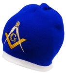 Mason Winter Hat, Cold Weather Beanie, Watch Hat, Blue Skull Cap