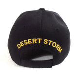 Desert Storm Veteran Hat Black, Ribbons Baseball Cap Army Navy Air Force Marine Men Women