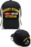 Desert Storm Veteran Hat Black and White Baseball Cap Army Navy Air Force Marine Men Women