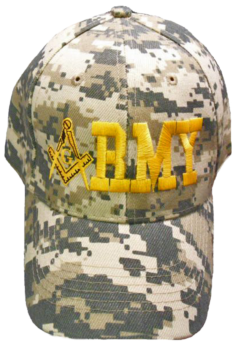 Masonic Store U.S. ARMY Camouflage Mason Baseball Cap Camo Masonic Logo Hat For Free... Masonic Hats For Men - Foto 4