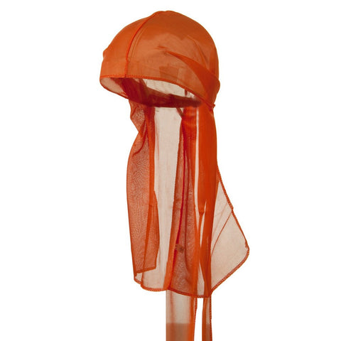 Orange Wave Cap Sexy Tie Down Durag Cap Cool Nylon Sporty and Fashionable Long and Short Hair