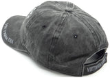 Vietnam ERA Veteran Hat Military Baseball Cap, Mens Womens, Gray and Black Cotton