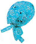 Bright Blue Headwrap Doo Rag Durag Skull Cap Cotton Chemo Hat