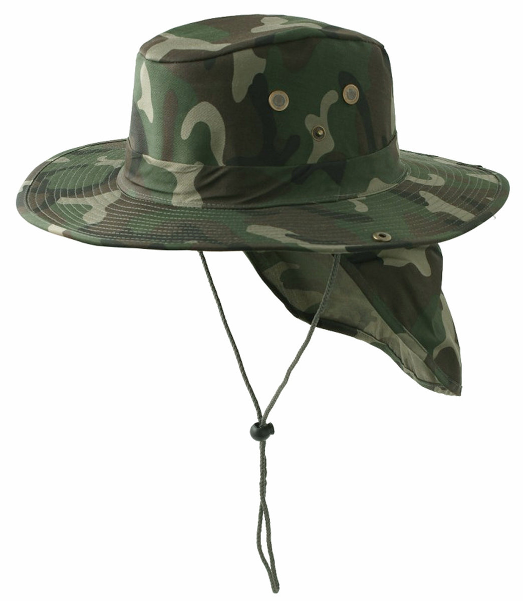 Safari Boonie Fishing Sun Hat Cotton Blend Woodland Green Camouflage –  Buy Caps and Hats, Veteran-Owned
