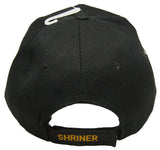 Shriner Hat Black Shriners Baseball Cap with Logo Emblem Ancient Arabic Order of the Nobles of the Mystic Shrine