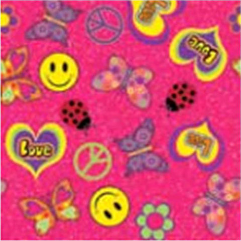 Tie Dye Bandana Hippie 60s Peace Sign Love Heart Butterfly Smiley Face Flowers Lady Bug
