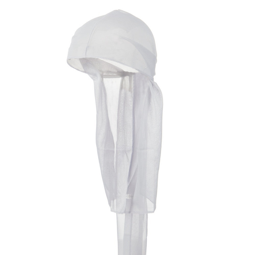 Wave Pro Durags, White LV Bonnet/Durag Combo