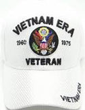 Vietnam ERA Veteran Hat Military Baseball Cap, Mens Womens, White