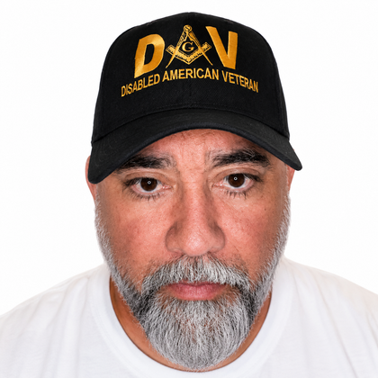 Disabled Veteran and Mason Man wearing a Hat Baseball Cap