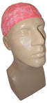 Pink and White Tie Dye Bandana Dorag Cap Tye Die Doo Rag 1960s Hippie Fun Woodstock Cotton Motorcycle Biker Durag Skull Hat