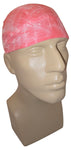 Pink and White Tie Dye Bandana Dorag Cap Tye Die Doo Rag 1960s Hippie Fun Woodstock Cotton Motorcycle Biker Durag Skull Hat