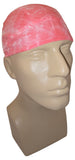 Pink and White Tie Dye Bandana Dorag Cap Tye Die Doo Rag 1960s Hippie Fun Woodstock Cotton Motorcycle Biker Durag Skull Hat