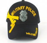 ARMY MP Hat Military Police Baseball Cap Black and Gold with Logo Emblem Mens Headwear