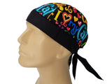 I Love My Dog Bandana Dorag with Sweatband Doo Rag Made America USA Motorcycle Skull Cap Cotton Helmet Liner