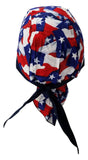 Texas Flag Bandana Dorag with Sweatband Doo Rag Made America USA Motorcycle Skull Cap Cotton Helmet Liner