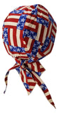 American Flag Bandana Dorag with Sweatband Doo Rag Made America USA Motorcycle Skull Cap Cotton Helmet Liner