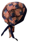 American Flag Bandana Dorag with Sweatband Doo Rag Made America USA Motorcycle Skull Cap Cotton Helmet Liner