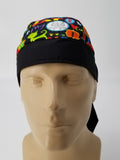 I Love My Cat Bandana Dorag with Sweatband Doo Rag Made America USA Motorcycle Skull Cap Cotton Helmet Liner