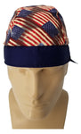 American Flag Bandana Dorag with Sweatband Doo Rag Made America USA Motorcycle Skull Cap Cotton Helmet Liner