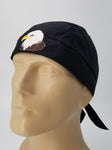 Bald Eagle Bandana Dorag with Sweatband Doo Rag Made America USA Motorcycle Skull Cap Cotton Helmet Liner