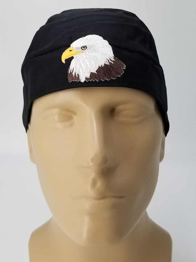 eagle wearing motorcycle helmet Bald Eagle Bandana Dorag with Sweatband Doo Rag Made America USA Motor – Buy Caps and Hats, U.S. Veteran-Owned