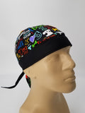 I Love My Dog Bandana Dorag with Sweatband Doo Rag Made America USA Motorcycle Skull Cap Cotton Helmet Liner