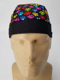 Paw Print Paws Bandana Dorag with Sweatband Doo Rag Made America USA Motorcycle Skull Cap Cotton Helmet Liner