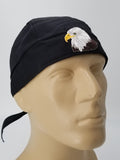 Bald Eagle Bandana Dorag with Sweatband Doo Rag Made America USA Motorcycle Skull Cap Cotton Helmet Liner