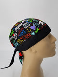 I Love My Dog Bandana Dorag with Sweatband Doo Rag Made America USA Motorcycle Skull Cap Cotton Helmet Liner