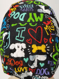 I Love My Dog Bandana Dorag with Sweatband Doo Rag Made America USA Motorcycle Skull Cap Cotton Helmet Liner