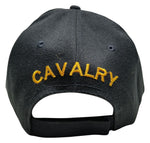 ARMY Cavalry Hat Cav Baseball Cap Black and Gold with Logo Emblem Mens Headwear