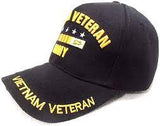 Army Vietnam Veteran Hat Black Baseball Cap, Large to XL, Unisex Men and some Women