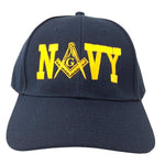 Mason Hat Dark Blue Masonic Compass and Square Baseball Cap Freemason Naval Seamen Mens Embroidered Headwear
