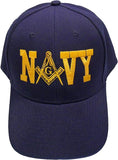 Mason Hat Dark Blue Masonic Compass and Square Baseball Cap Freemason Naval Seamen Mens Embroidered Headwear